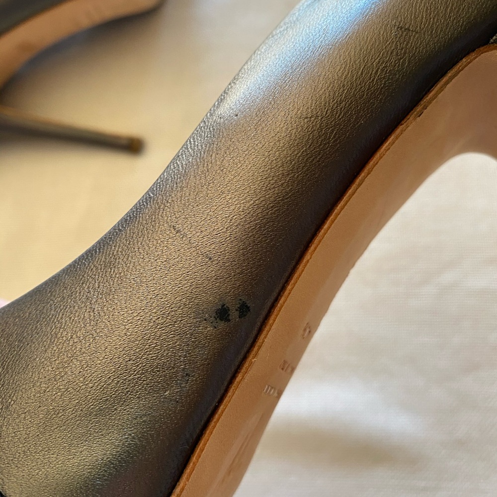 Giuseppe Zanotti Metallic Peep-toe Heels - Picture 6 of 10